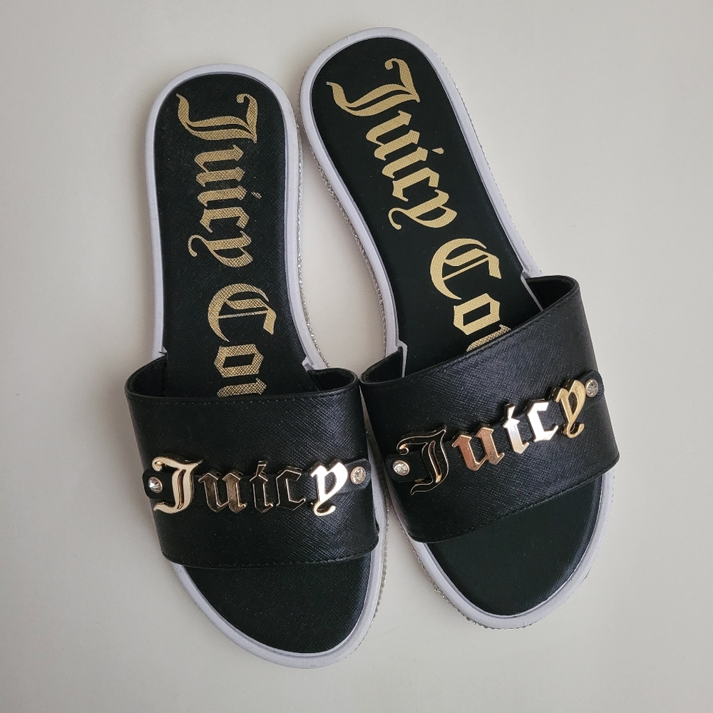 Juicy Couture Black Slides / Sandals